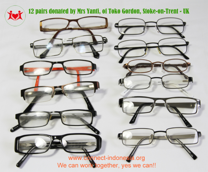 Glasses donation from Indonesian ladies in the UK